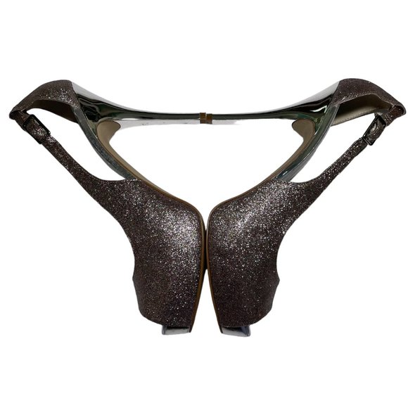 Guess Pink Glitter Platform High Heel Stiletto Shoes - Picture 5 of 13